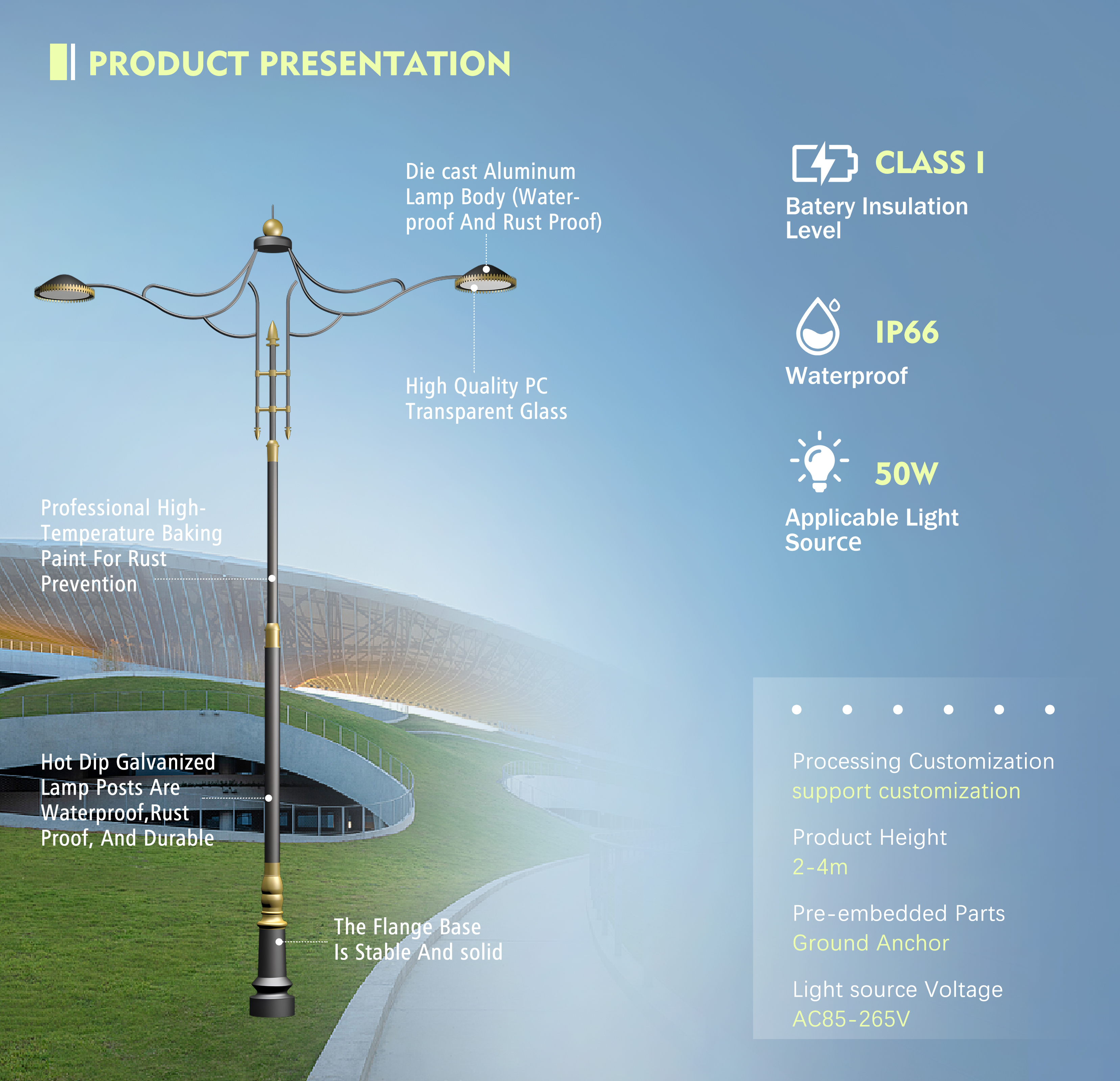 Customizable Street Light Pole