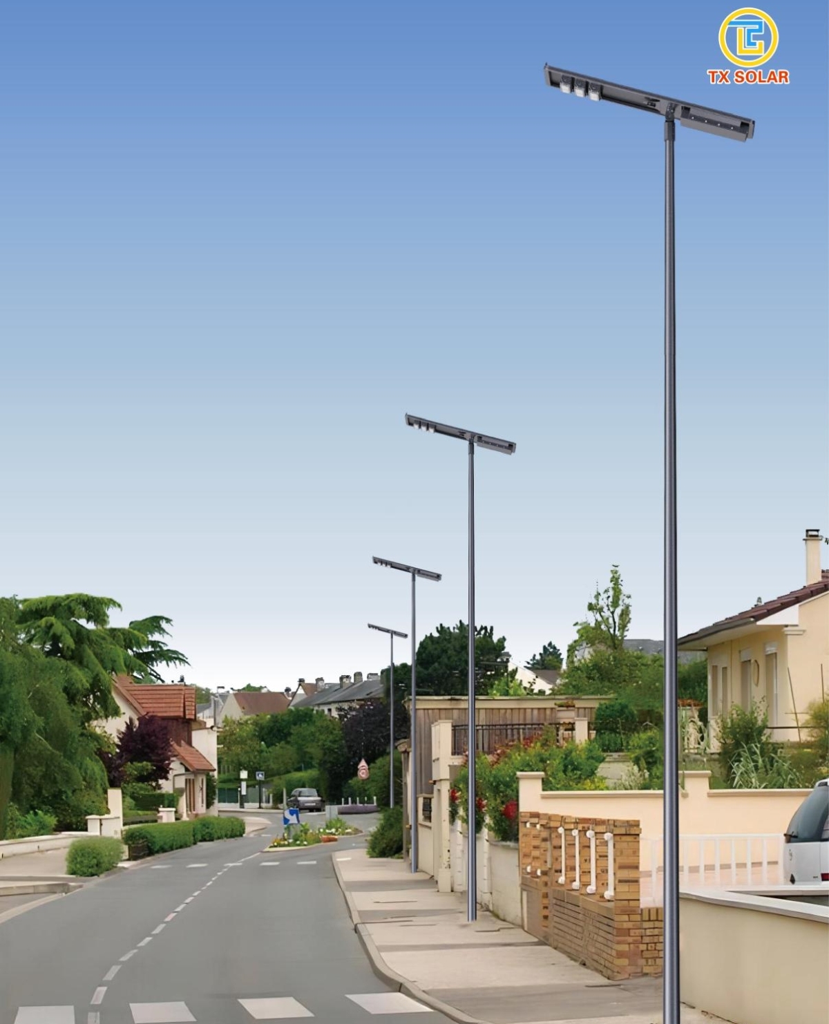 solar street light with bird arresters